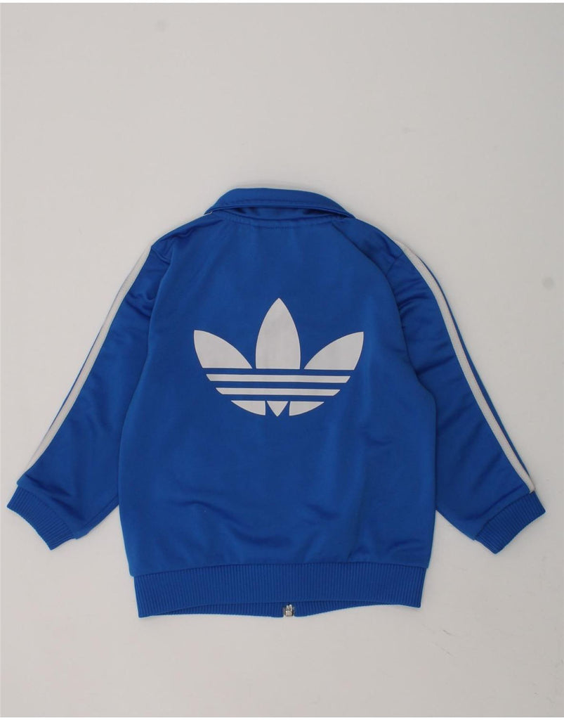 ADIDAS Baby Boys Graphic Tracksuit Top Jacket 18-24 Months Blue Polyester | Vintage Adidas | Thrift | Second-Hand Adidas | Used Clothing | Messina Hembry 