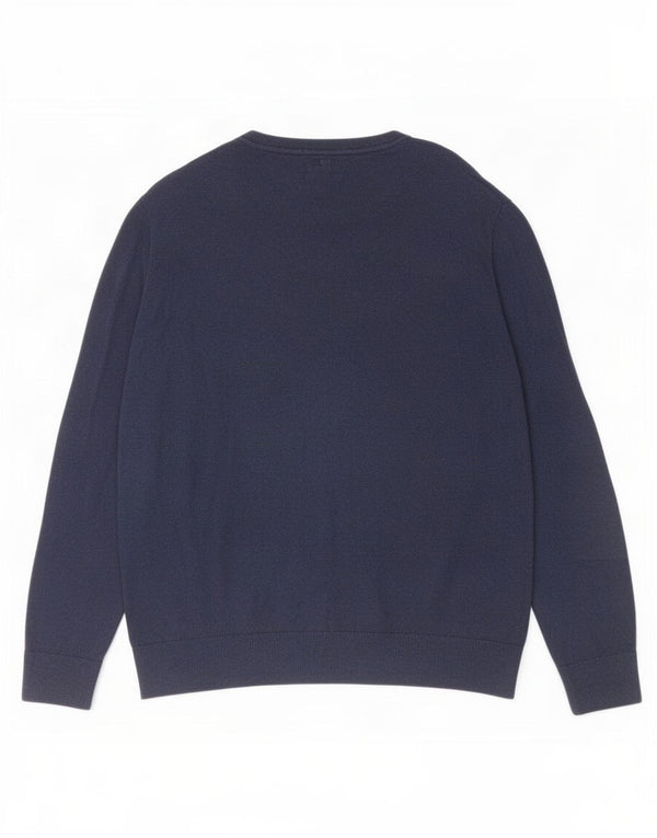 Gap Mens Boat Neck Jumper Sweater Large Navy Blue Cotton