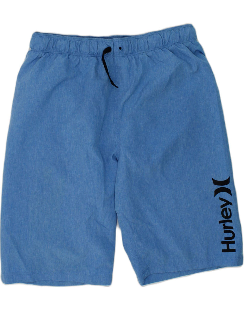 HURLEY Boys Graphic Sport Shorts 14-15 Years Large Blue Polyester | Vintage Hurley | Thrift | Second-Hand Hurley | Used Clothing | Messina Hembry 