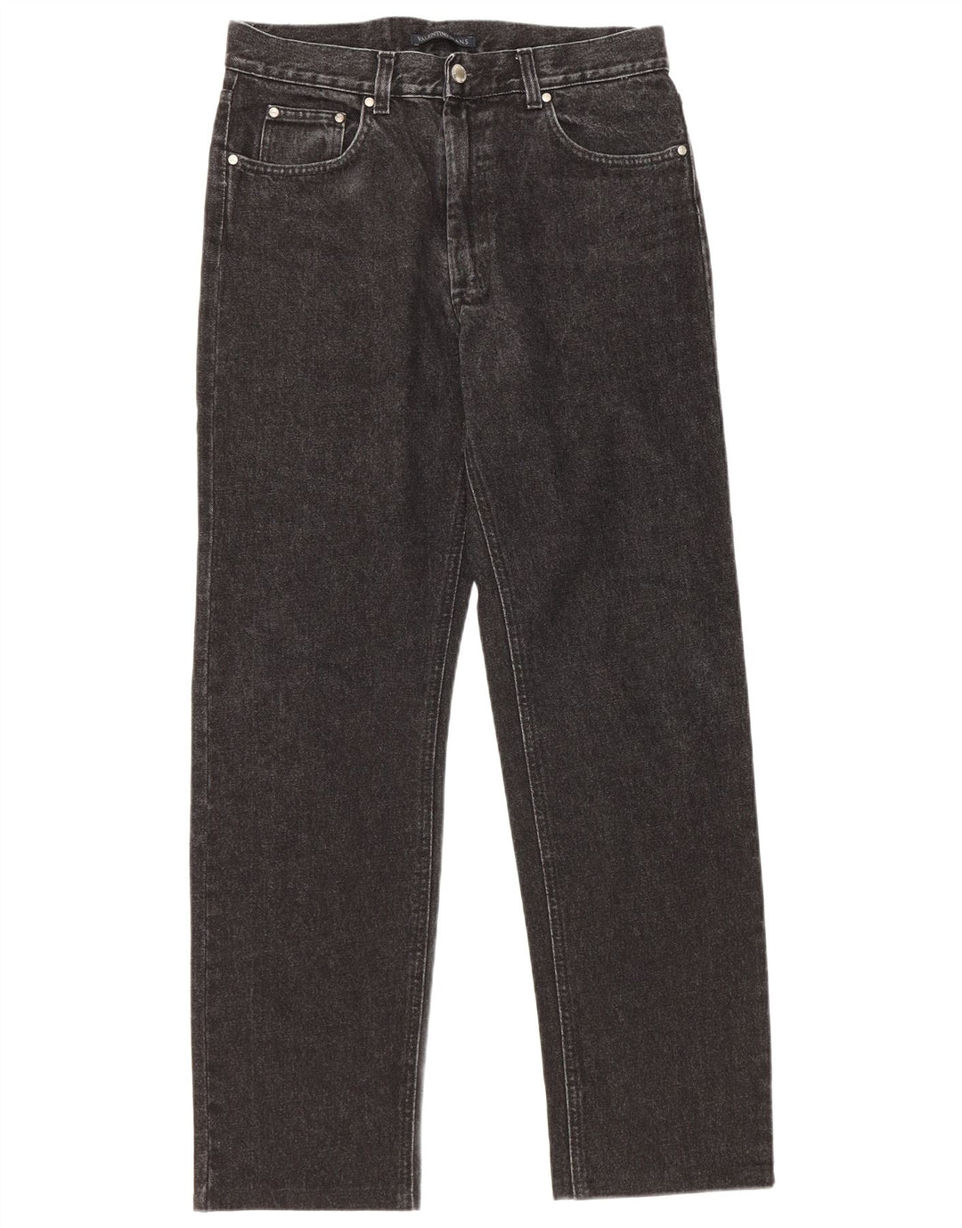 Valentino Mens Straight Jeans W34 L31 Black Cotton