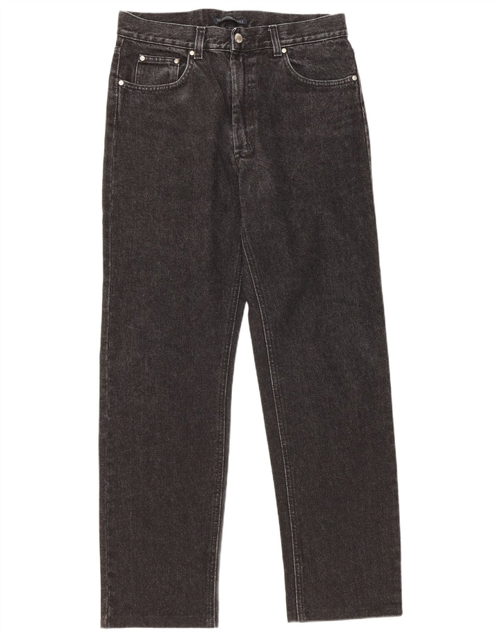 Valentino Mens Straight Jeans W34 L31 Black Cotton