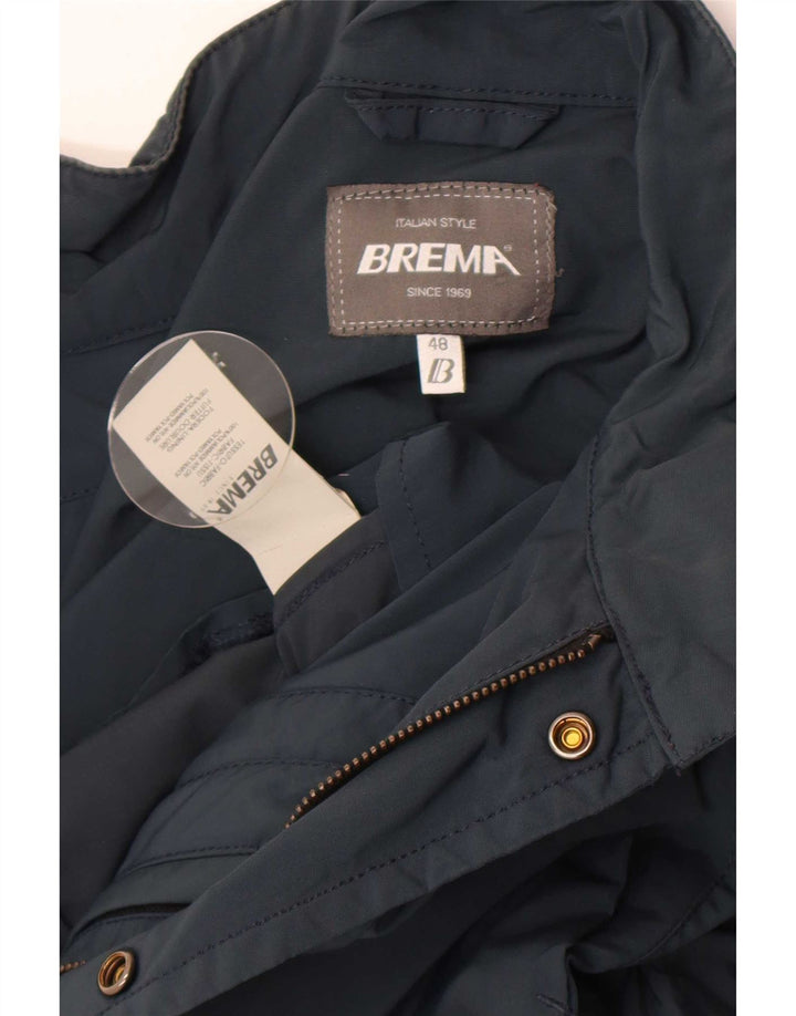 Brema Mens Graphic Utility Jacket IT 48 Medium Navy Blue Polyamide