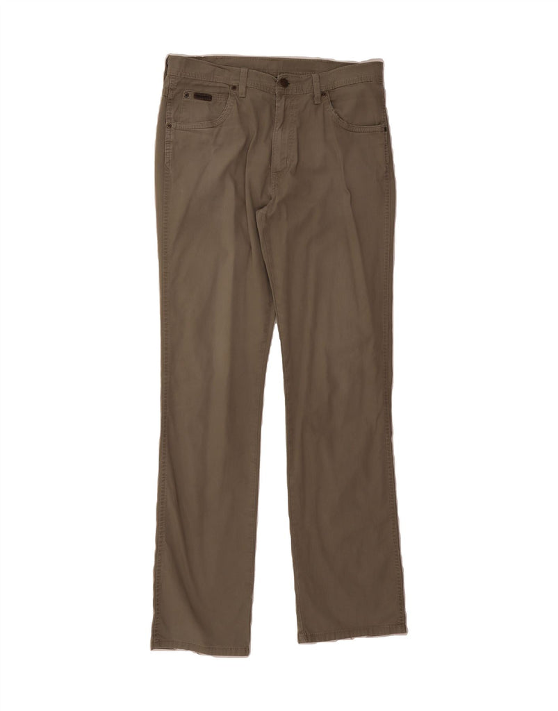 WRANGLER Mens Arizona Stretch Straight Casual Trousers W34 L34 Khaki Vintage Wrangler and Second-Hand Wrangler from Messina Hembry 