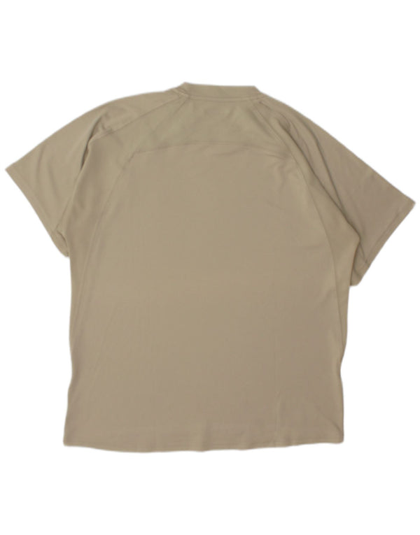 Under Armour Mens T-Shirt Top Large Beige Polyester