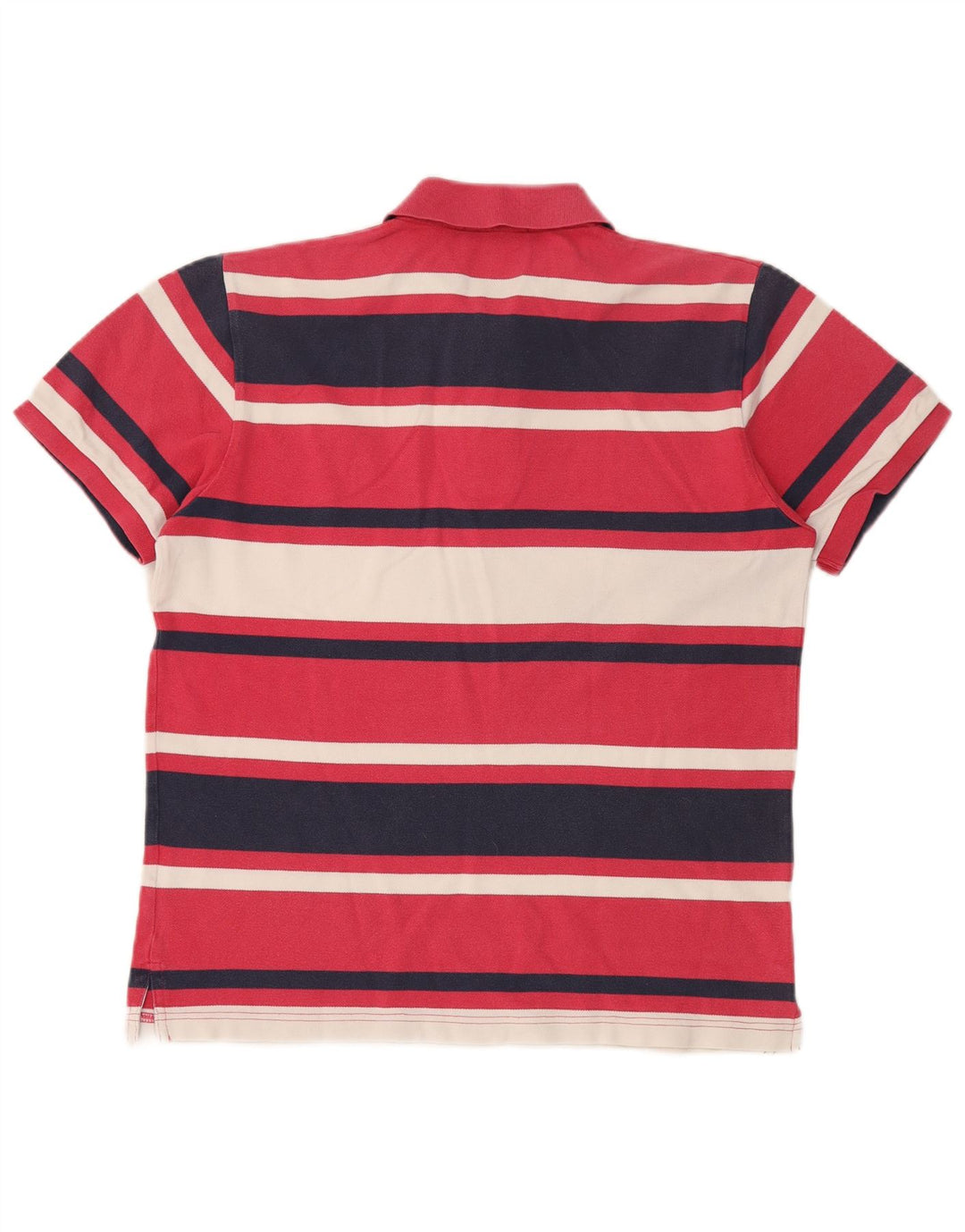 Gant Mens Polo Shirt Medium Pink Striped Cotton