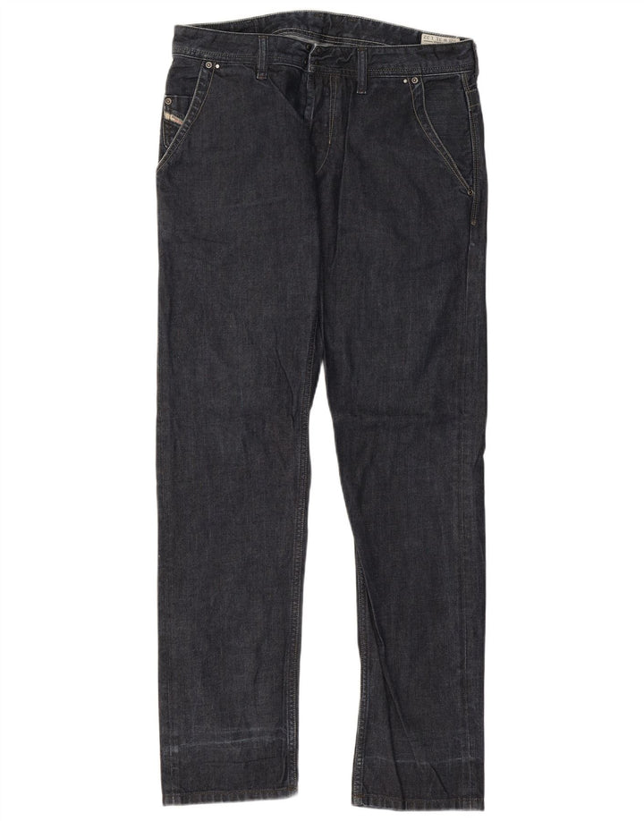 Diesel Mens Bhetto Regular Slim Straight Jeans W31 L32 Blue Cotton