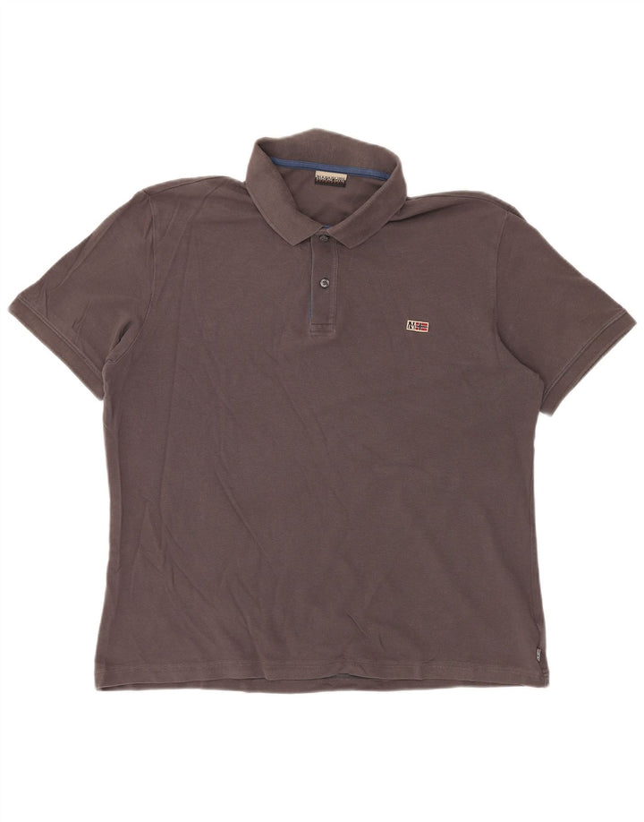 NAPAPIJRI Mens Geographic Polo Shirt XL Grey