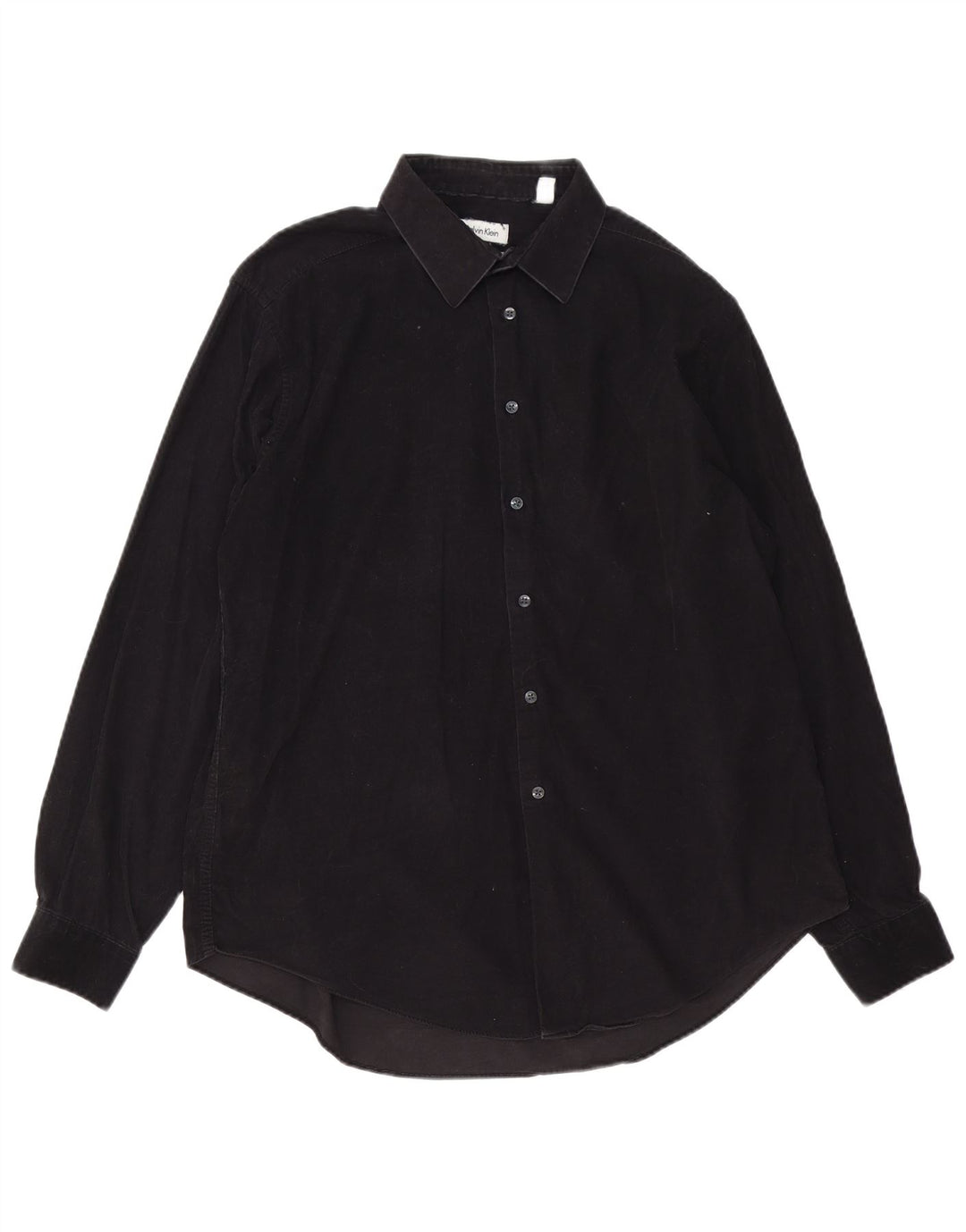 Calvin Klein Mens Corduroy Shirt Size 16 1/2 Large Black Cotton