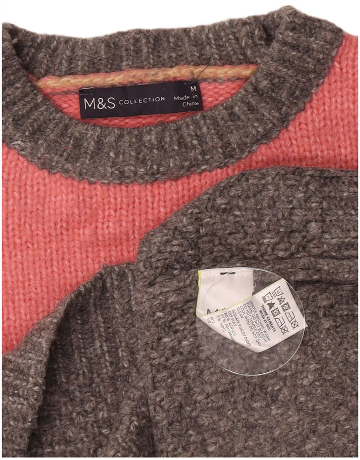 Marks & Spencer Womens Crew Neck Jumper Sweater UK 12 Medium Multicoloured