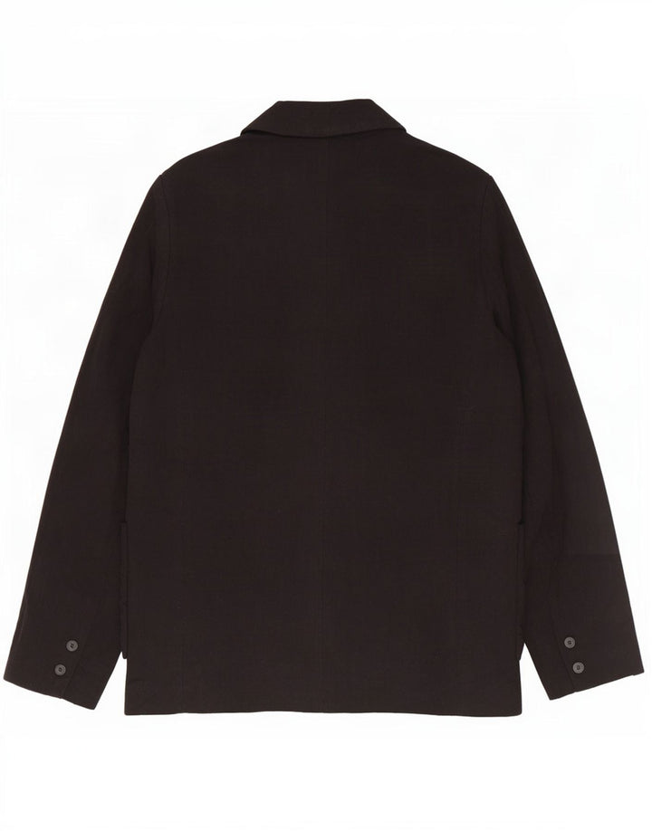 Zara Womens 1 Button Blazer Jacket UK 14 Medium Black