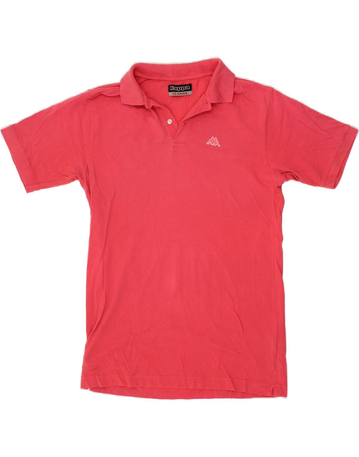 KAPPA Mens Slim Polo Shirt XL Pink Cotton Vintage Kappa and Second-Hand Kappa from Messina Hembry 