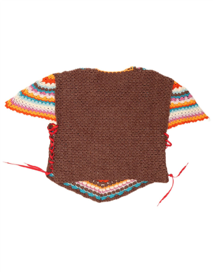 Vintage Womens Asymmetric Blouse Top UK 14 Large Multicoloured Striped