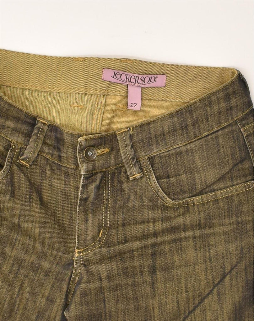 JECKERSON Womens Slim Jeans W27 L26 Khaki Cotton | Vintage Jeckerson | Thrift | Second-Hand Jeckerson | Used Clothing | Messina Hembry 