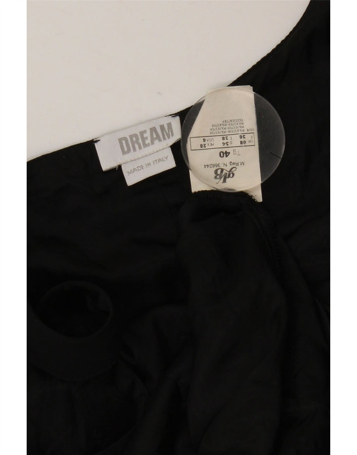 Dream Womens Evening Sleeveless A-Line Dress UK 8 Small Black Polyester