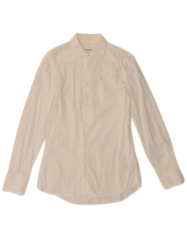 Diesel Mens Shirt Medium White Cotton