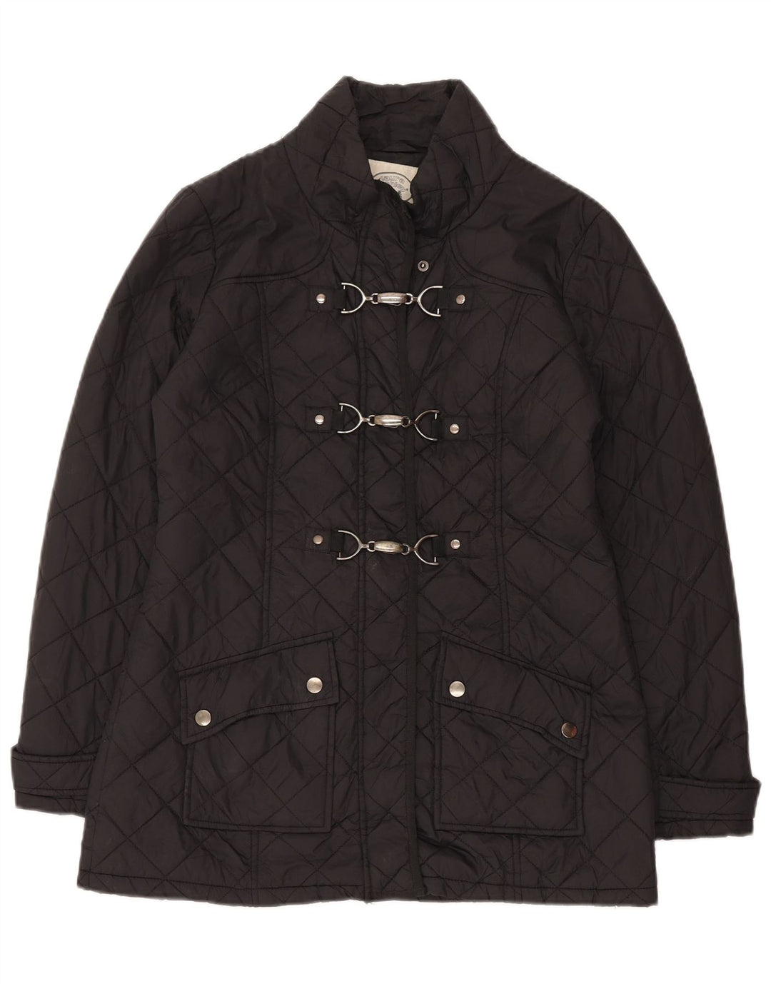 Laura Ashley Womens Quilted Jacket UK 14 Large Black Polyamide
