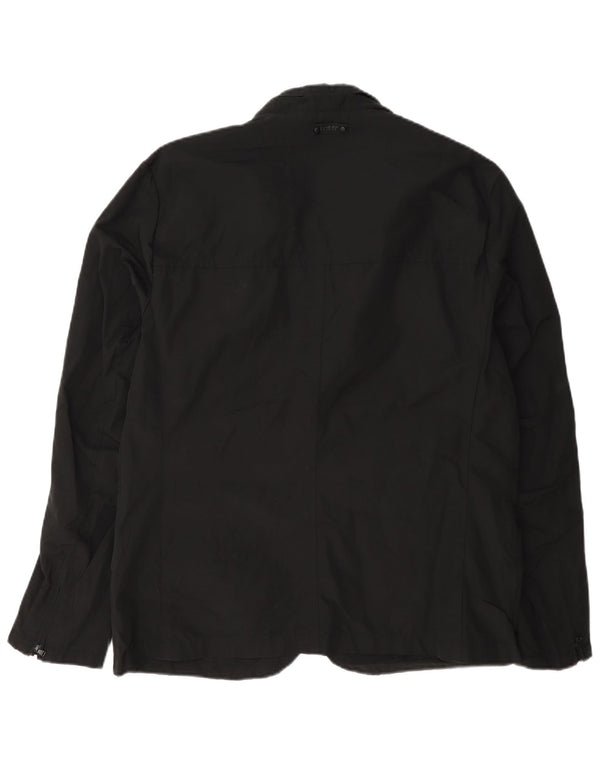 Dkny Mens 3 Button Blazer Jacket UK 40 Large Black Cotton