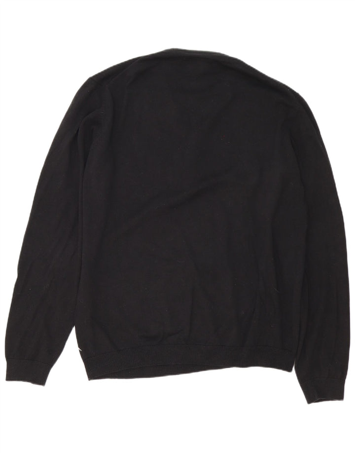 Angelo Litrico Mens V-Neck Jumper Sweater XL Black