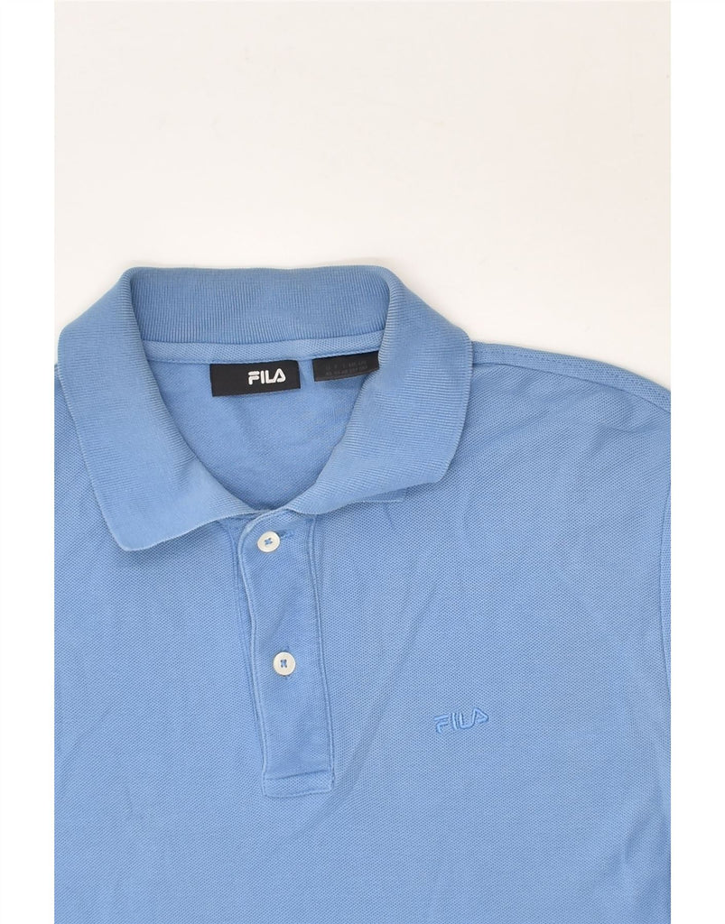 FILA Mens Polo Shirt Small Blue Cotton | Vintage Fila | Thrift | Second-Hand Fila | Used Clothing | Messina Hembry 