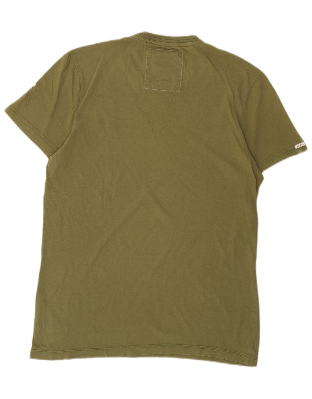 G-Star Mens Graphic T-Shirt Top Medium Khaki Cotton