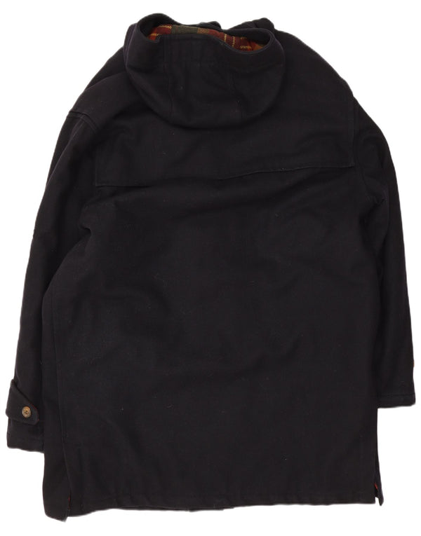 Ivy Oxford Mens Hooded Duffle Coat IT 54 2XL Black Polyester