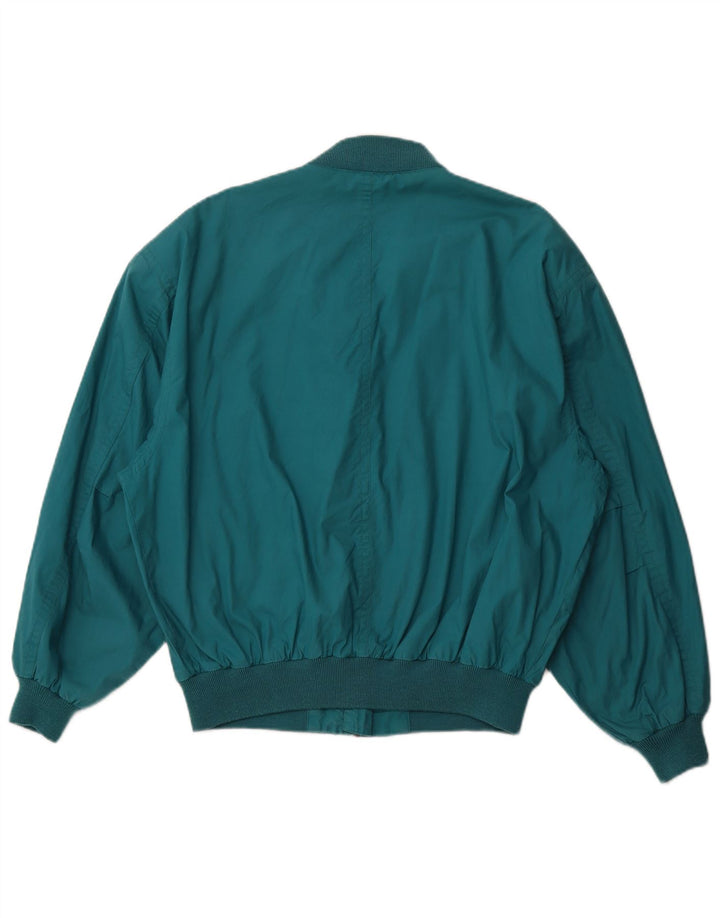 Vintage Mens Bomber Jacket EU 48 Medium Green Cotton