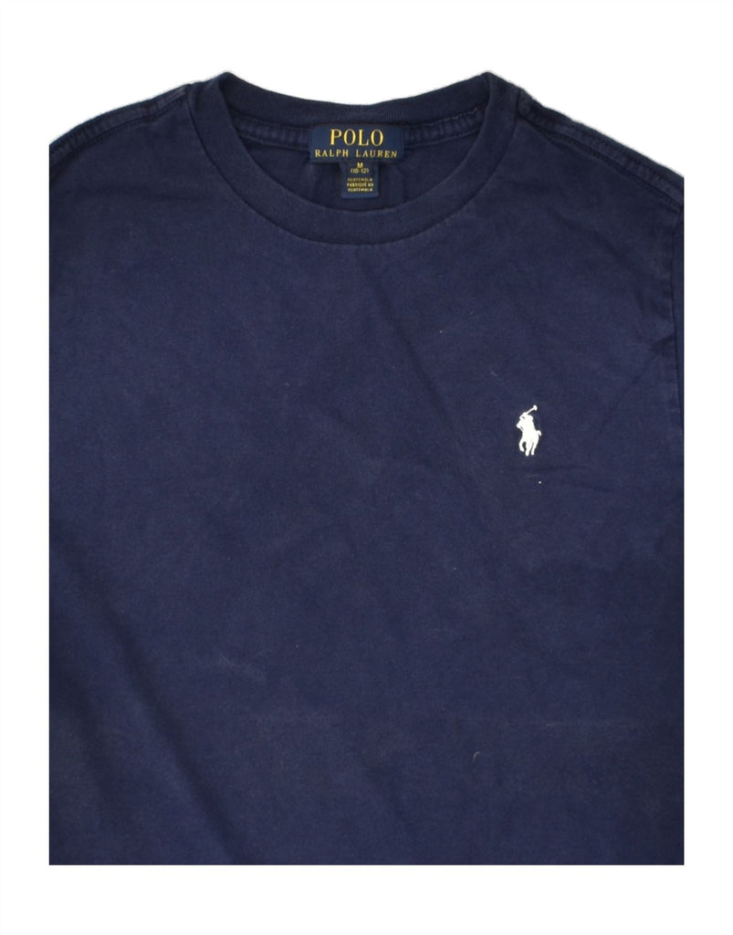 POLO RALPH LAUREN Boys T-Shirt Top 10-11 Years Medium  Navy Blue Cotton | Vintage Polo Ralph Lauren | Thrift | Second-Hand Polo Ralph Lauren | Used Clothing | Messina Hembry 