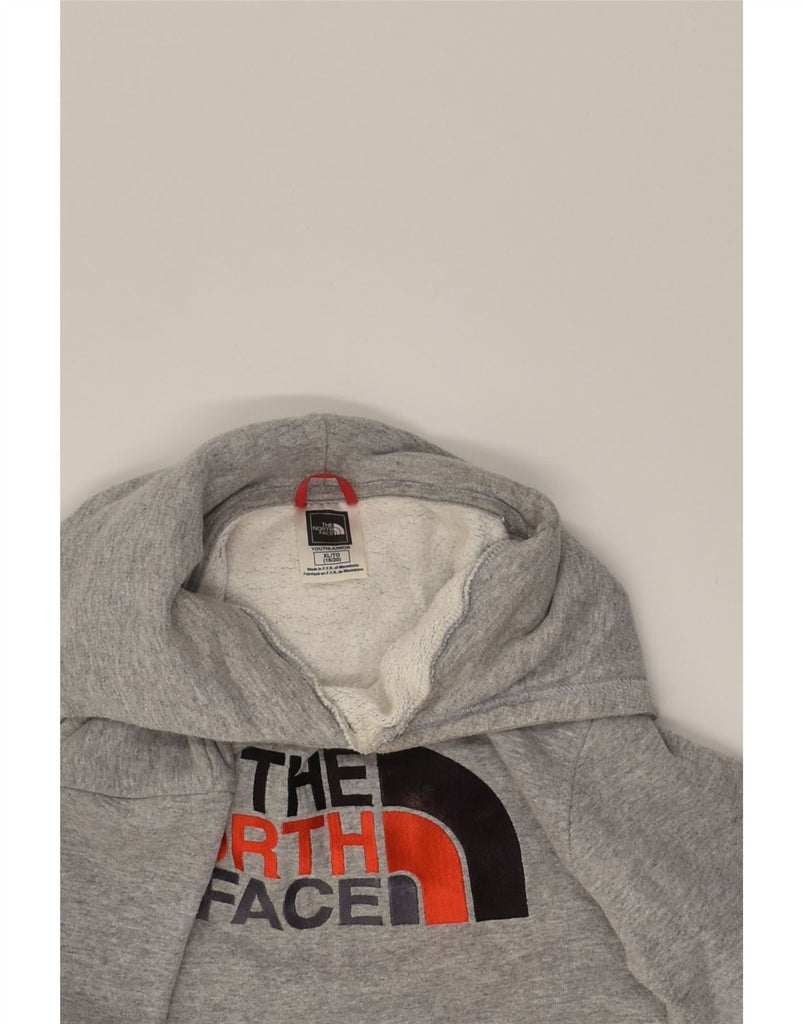 THE NORTH FACE Boys Graphic Hoodie Jumper 15-16 Years XL  Grey Cotton | Vintage The North Face | Thrift | Second-Hand The North Face | Used Clothing | Messina Hembry 