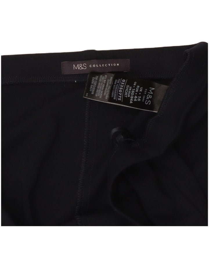 Marks & Spencer Womens Tracksuit Trousers UK 16 Large  Navy Blue Viscose