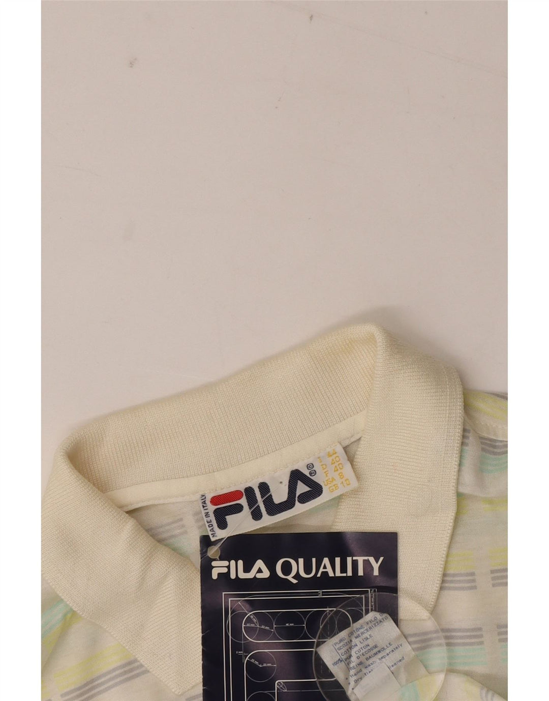 FILA Womens Polo Shirt UK 10 Small Multicoloured Striped Cotton