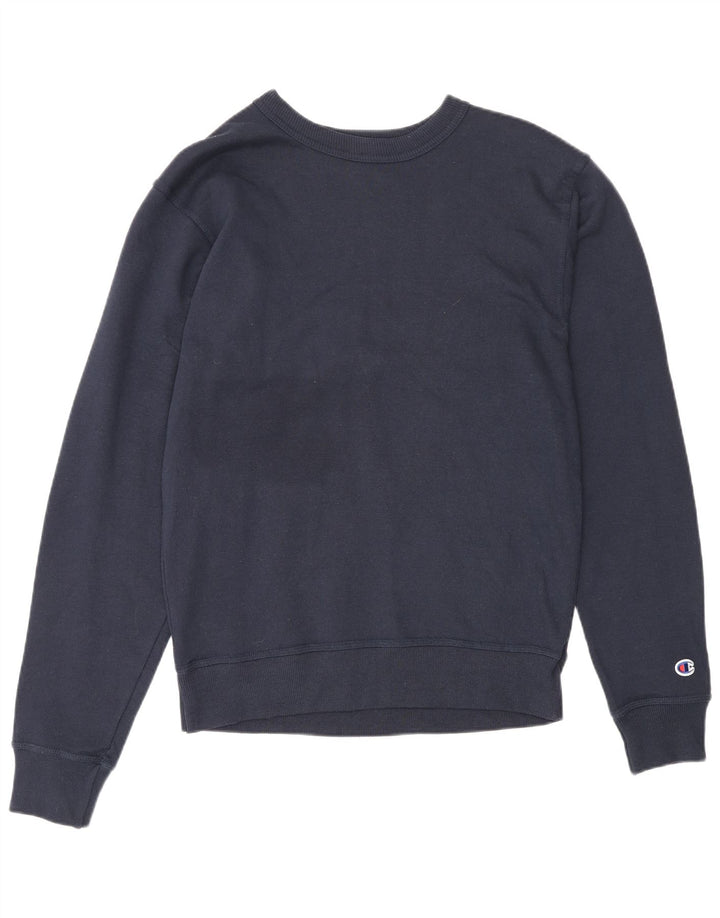 Champion Mens Sweatshirt Jumper Small Navy Blue Cotton