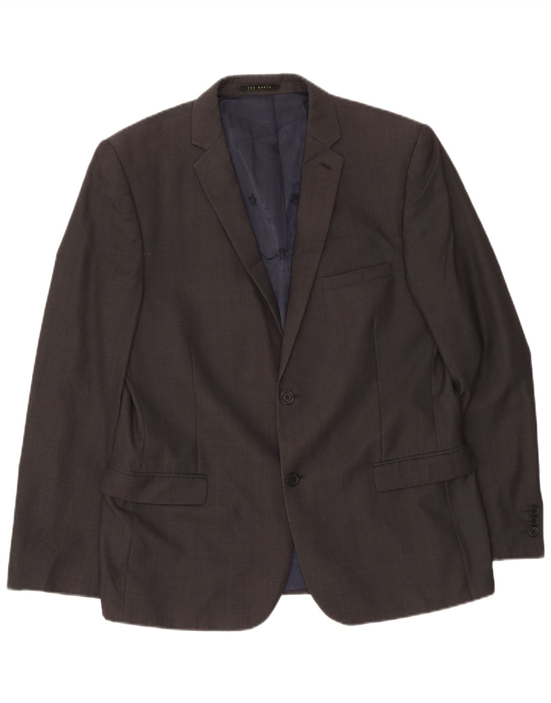 Ted Baker Mens 2 Button Blazer Jacket UK 42 XL Grey Wool