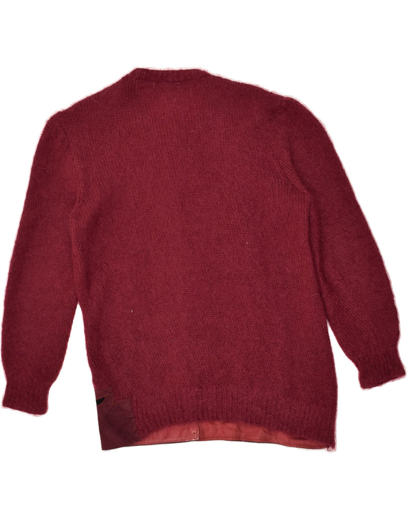 VINTAGE Womens Cardigan Sweater UK 18 XL Burgundy Floral | Vintage Vintage | Thrift | Second-Hand Vintage | Used Clothing | Messina Hembry 