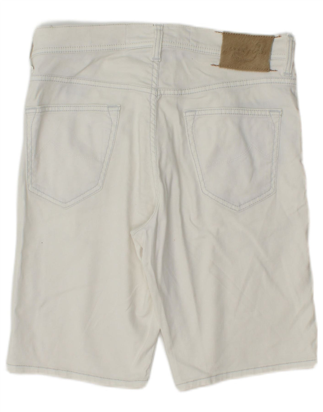 Jacob Cohen Mens Denim Shorts W32 Medium White Linen