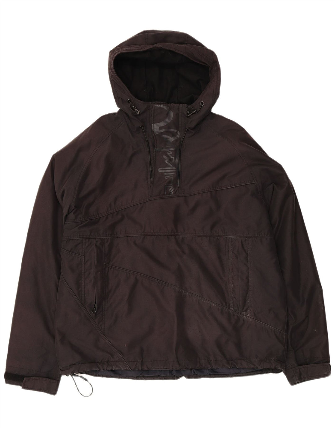 Quiksilver Mens Graphic Pullover Windbreaker Jacket UK 40 Large Black