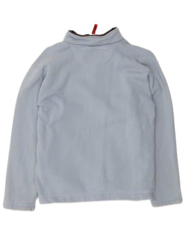 Musto Womens 1/4 Zip Sweatshirt Jumper UK 12 Medium Blue Cotton Sports