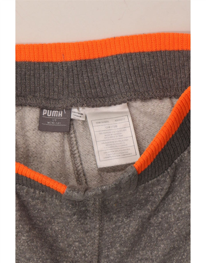 PUMA Boys Tracksuit Trousers Joggers 10-11 Years Medium Grey Cotton Vintage Puma and Second-Hand Puma from Messina Hembry 