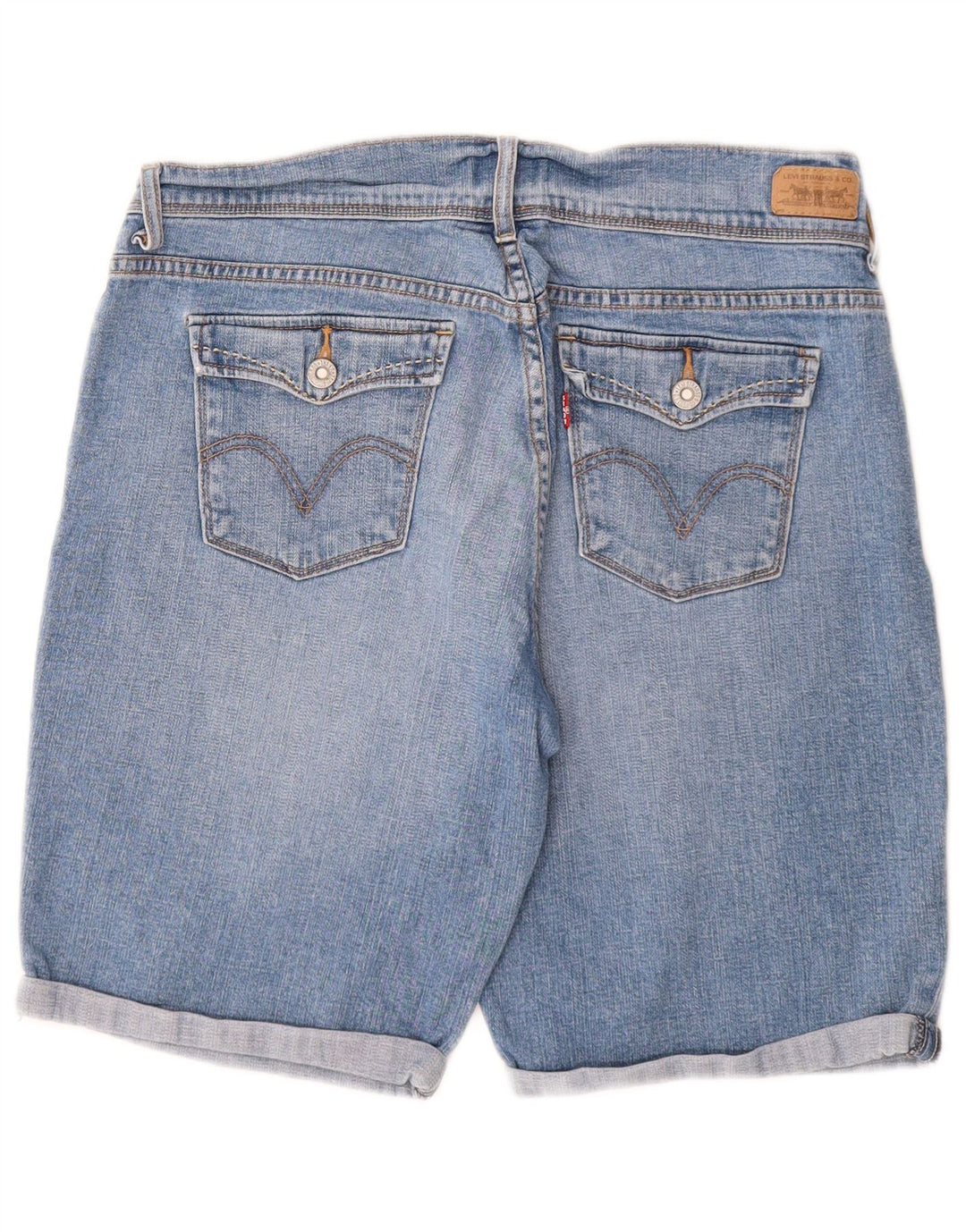 LEVI'S Womens 515 Bermuda Denim Shorts W32 Large Blue