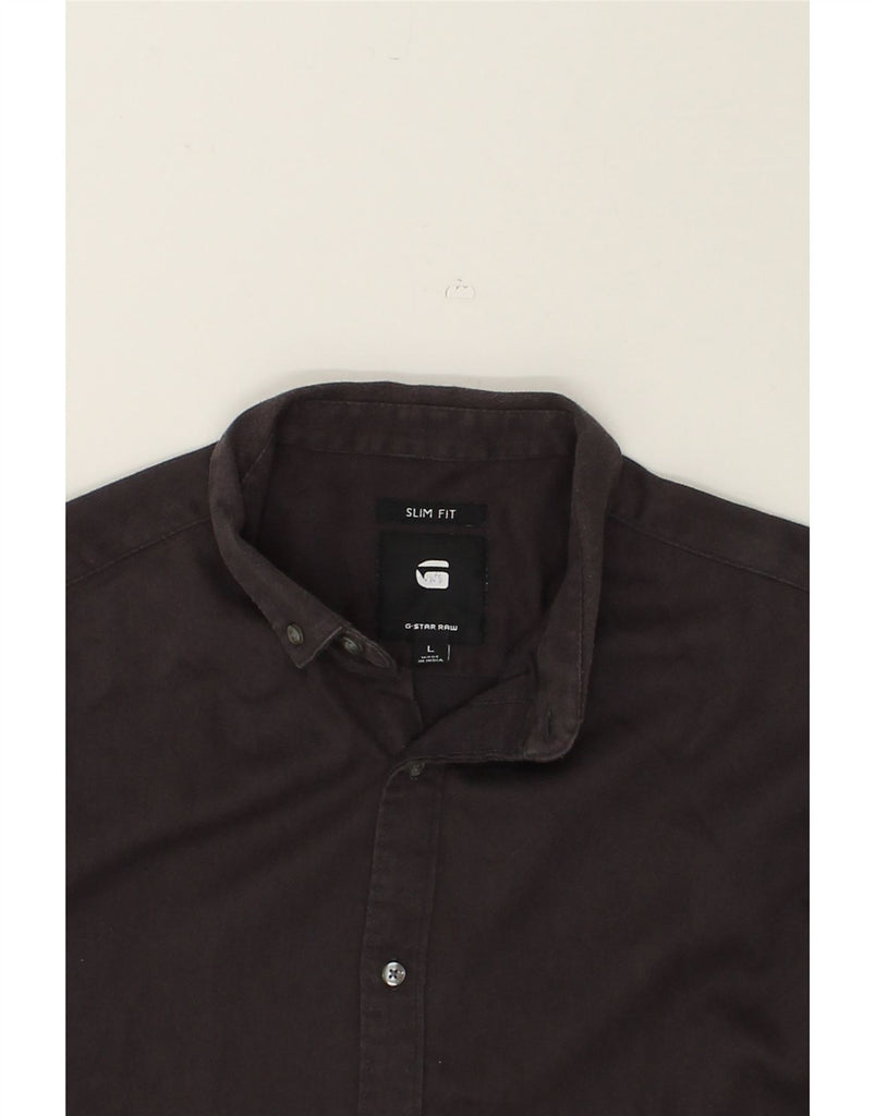 G-STAR Mens Slim Fit Shirt Large Black Cotton | Vintage G-Star | Thrift | Second-Hand G-Star | Used Clothing | Messina Hembry 