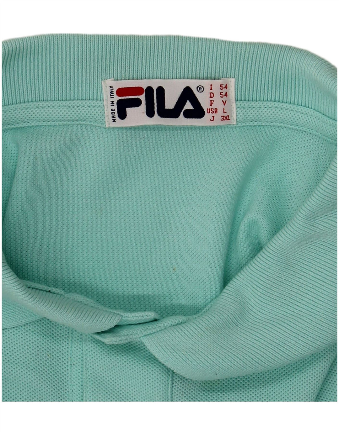 FILA Mens Polo Shirt IT 54 XL Turquoise