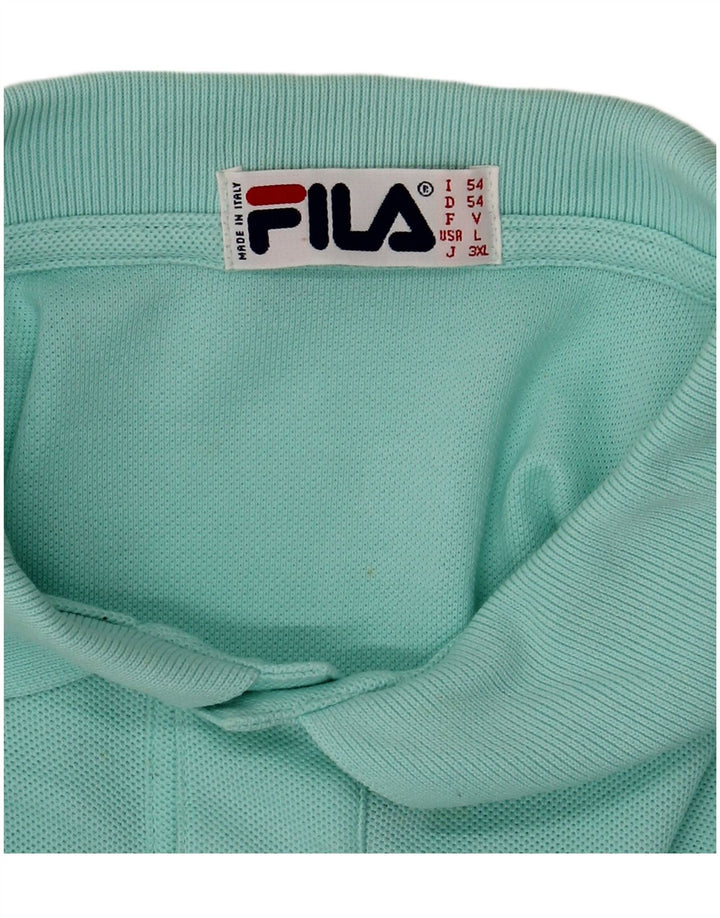 FILA Mens Polo Shirt IT 54 XL Turquoise