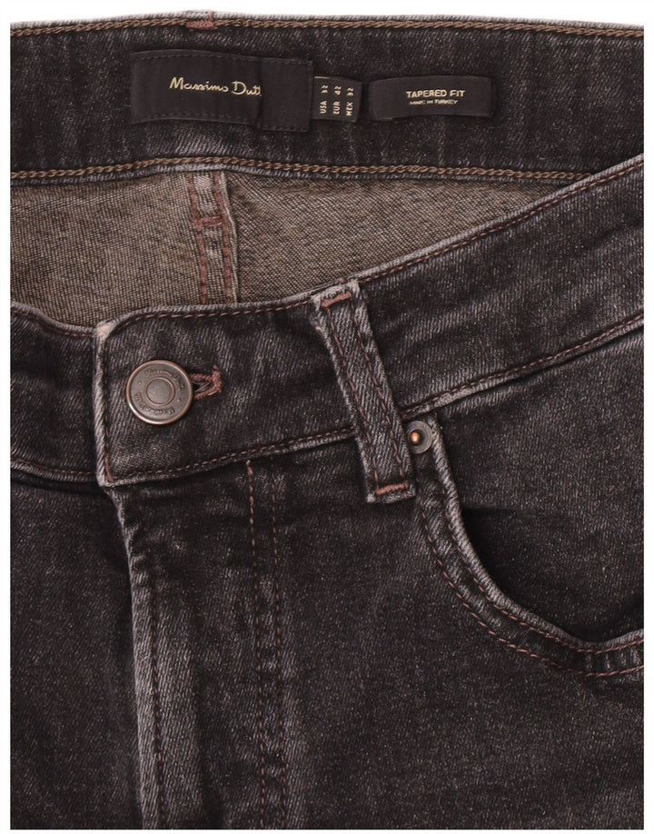 Massimo Dutti Mens Tapered Jeans EU 42 Large W32 L29 Grey