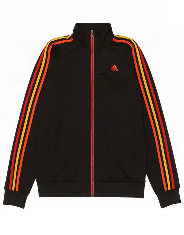 Adidas Mens Tracksuit Top Jacket Small Black Polyester