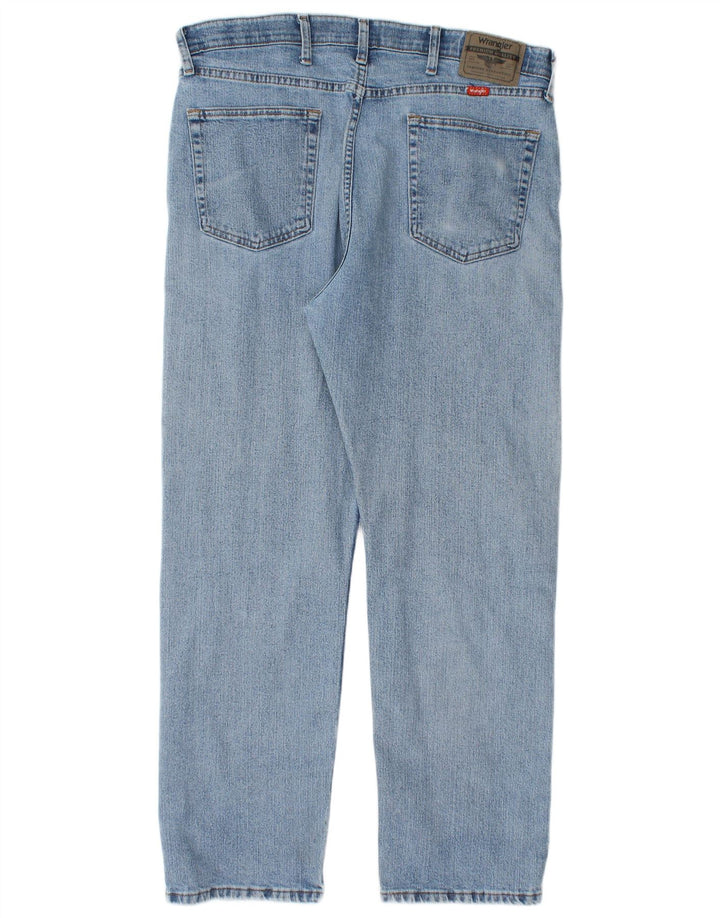 WRANGLER Mens Regular Fit Straight Jeans W36 L30 Blue Cotton