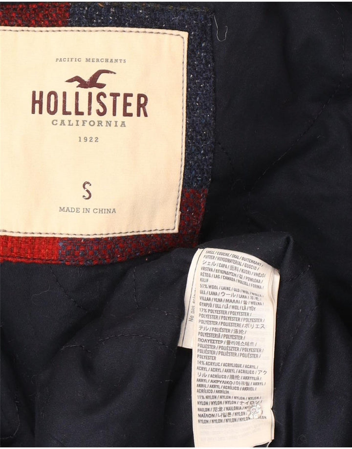 Hollister Womens Hooded Windbreaker Jacket UK 10 Small Multicoloured Check