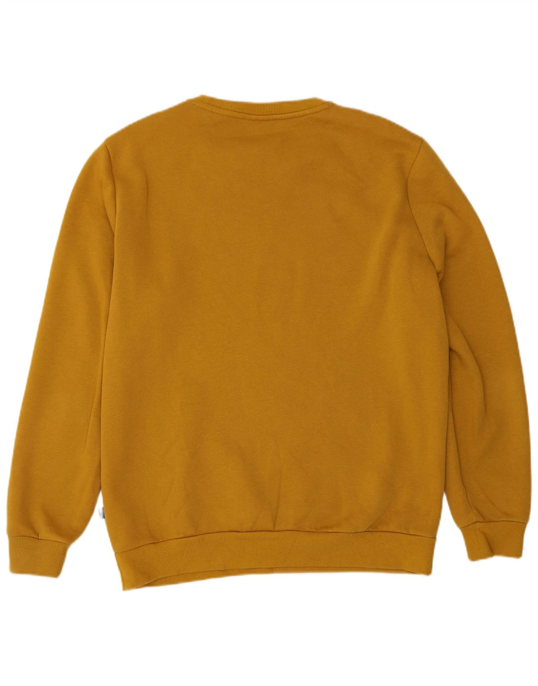 Puma Mens Sweatshirt Jumper Medium Yellow Cotton