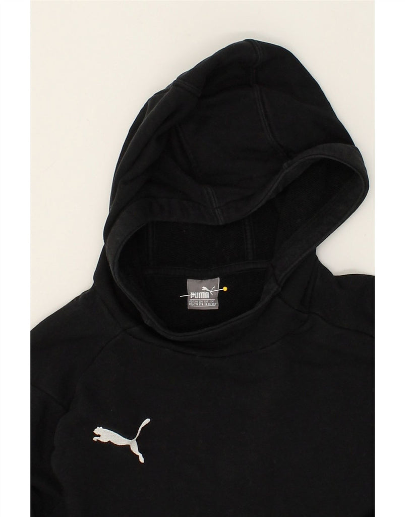 PUMA Boys Hoodie Jumper 15-16 Years Black Cotton | Vintage Puma | Thrift | Second-Hand Puma | Used Clothing | Messina Hembry 