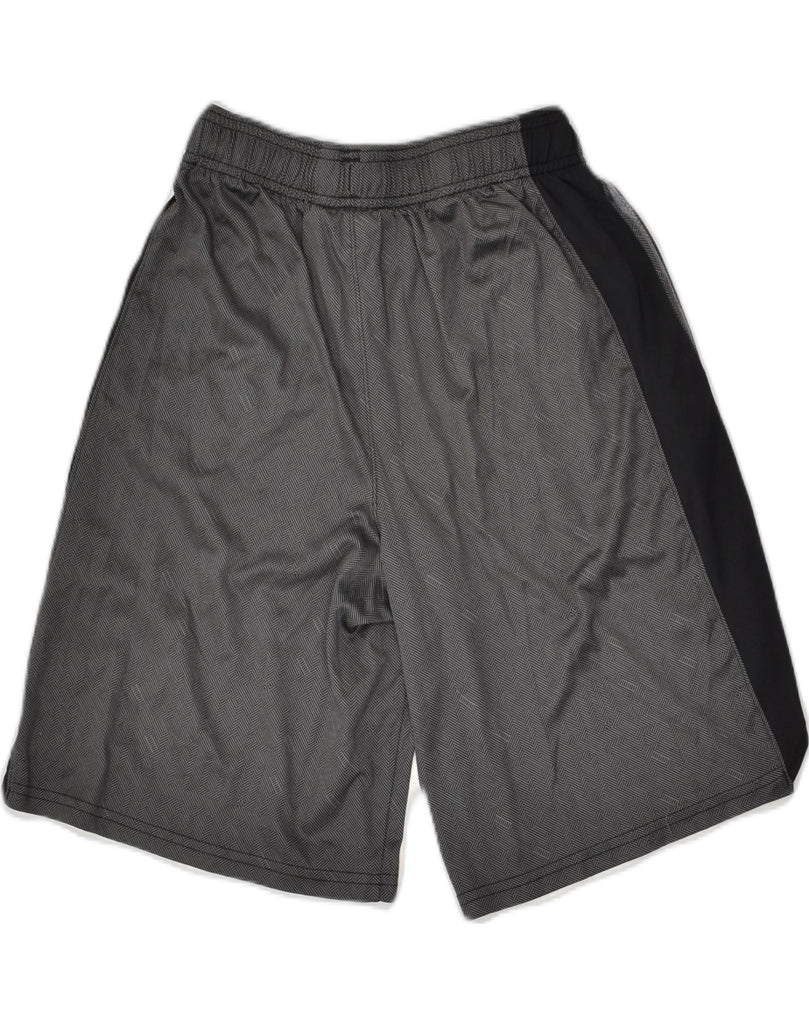 UNDER ARMOUR Boys Graphic Sport Shorts 7-8 Years Medium Grey Herringbone | Vintage Under Armour | Thrift | Second-Hand Under Armour | Used Clothing | Messina Hembry 