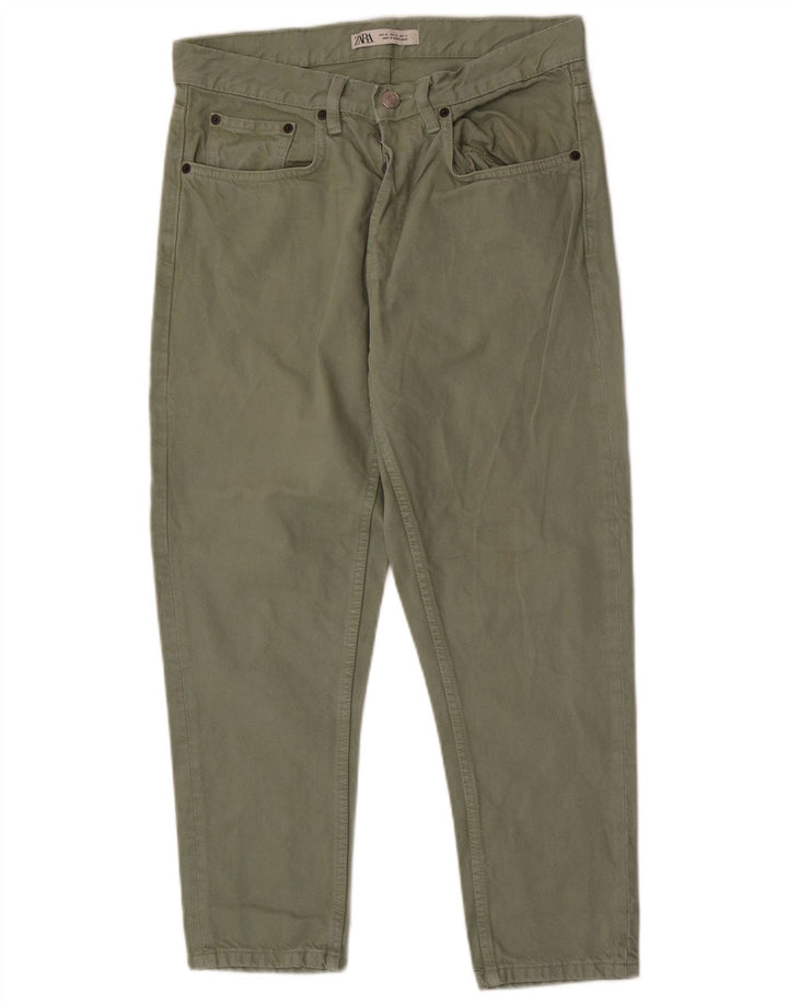 Zara Mens Slim Jeans EU 40 Medium W31 L26 Green Cotton