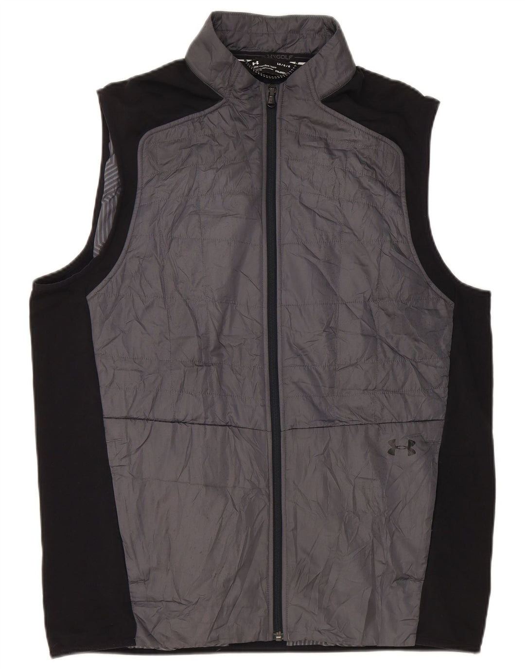 Under Armour Mens Padded Gilet UK 40 Large Grey Colourblock Polyester